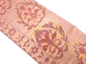 アンティーク　唐花模様織り出し袋帯(着用可)